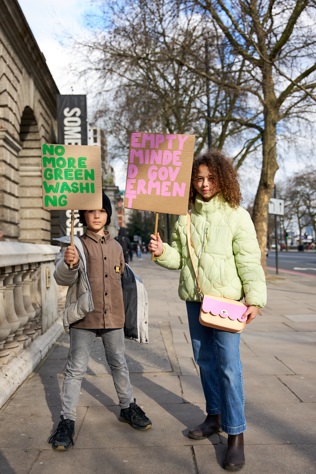sign painting studio artist Peter Liversidge Beano rebellion colours Somerset House London children workshop greenwashing goverment
